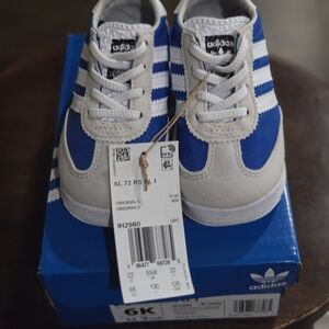 Adidas SL 72 RS EL I, IH2980 Toddlers Sneakers in Blue/White/Green Size 6K